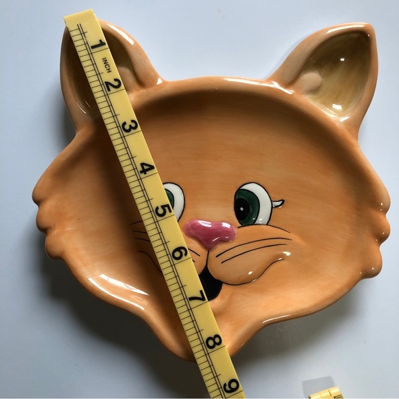 Fitz & Floyd Anthropomorphic Kitty Spoon Plate Serving Set Ceramic Kids Snacks - Picture 7 of 8